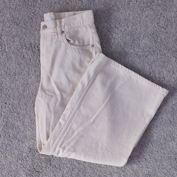 Uniqlo Drapey Wide Flare Jeans Altered For Petite Length - Picture 3 of 4